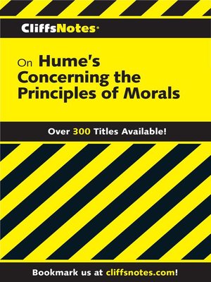 cover image of CliffsNotes on Hume's Concerning Principles of Morals